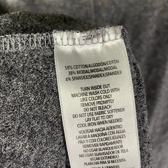 Calvin Klein Gray Logo Graphic 3/4 Sleeve Top Women’s Medium Cotton Modal Blend - Picture 8 of 10